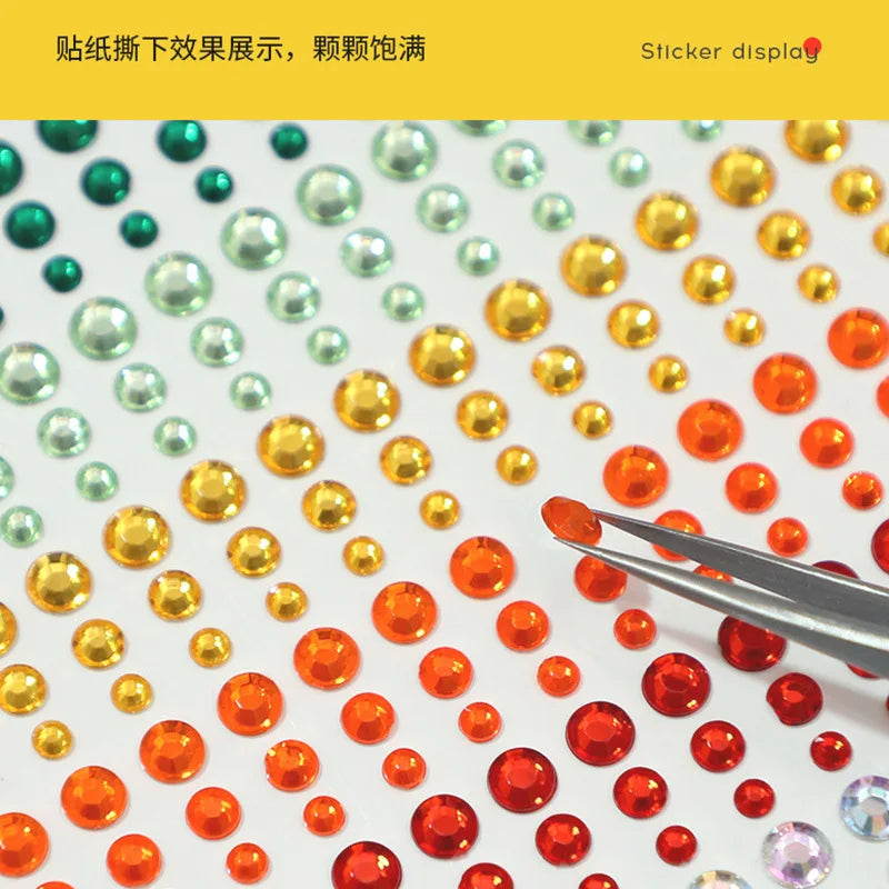 DIY Jewelry Kit 900 pcs 15 Colors Acrylic Flatback Gems Assorted Sizes 3mm 4mm 5mm For Costume Makeup Crafting Bulk Wholesale